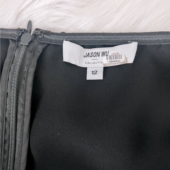 Jason Wu Front Bar Black Halter Top Size 12 - Picture 9 of 10